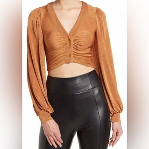 Elodie ruched crop top sz M